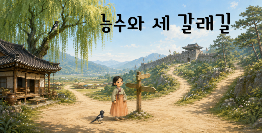 능수와 세 갈래길